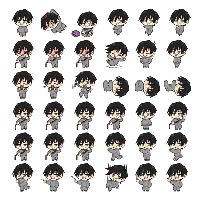 Toji Fushiguro Shimeji Sprite Preview