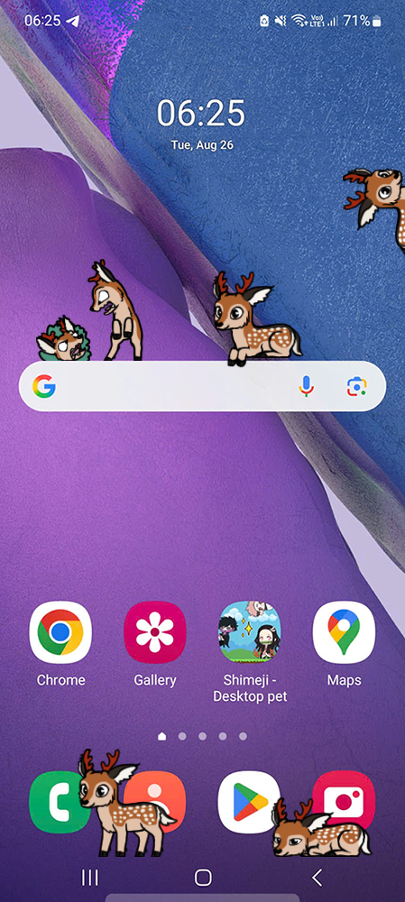 Tommy Shimeji on Mobile