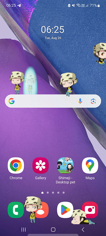 Trafalgar Law Shimeji on Mobile