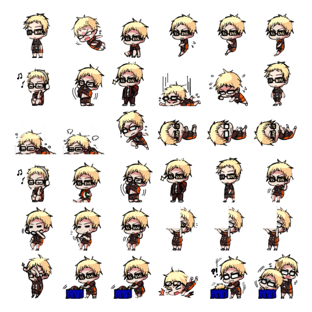 Tsukishima Kei Shimeji Sprite Preview