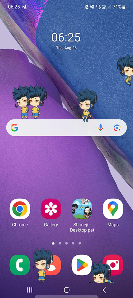 Tsurugi Kyousuke Shimeji on Mobile