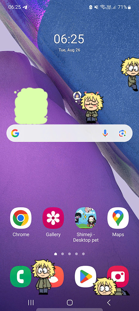 Tweek Shimeji on Mobile