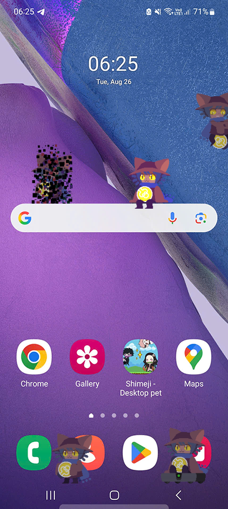 TWM Shimeji on Mobile