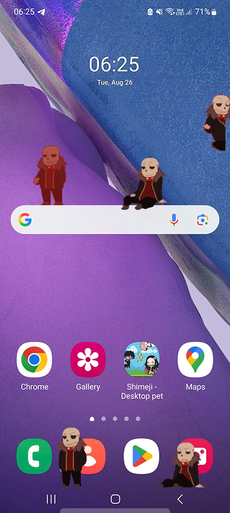 Underfell Sans Shimeji on Mobile