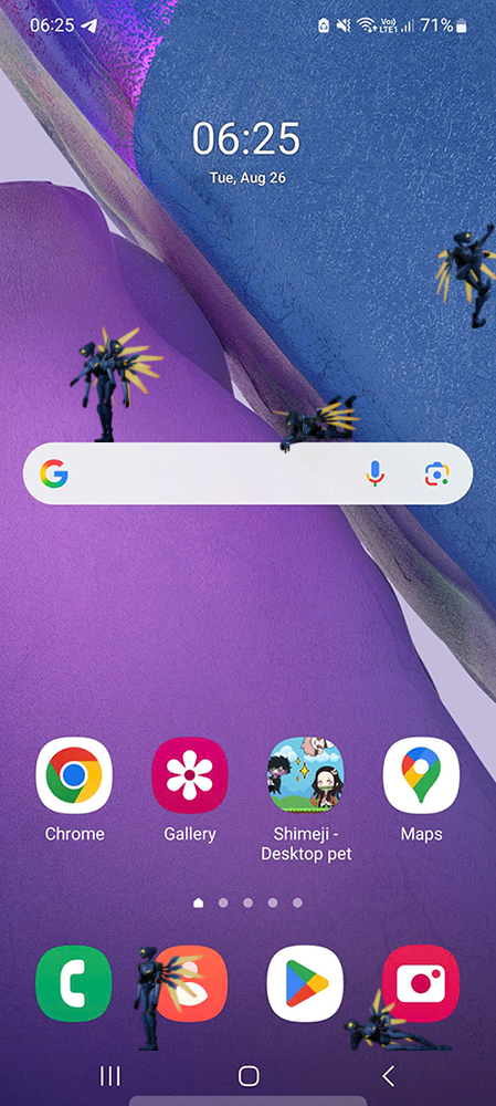 V1 Shimeji on Mobile