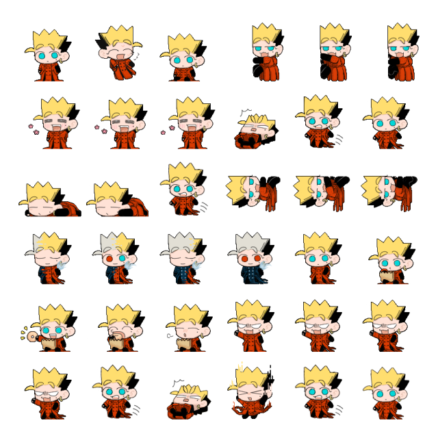 Vash the Stampede Shimeji Sprite Preview