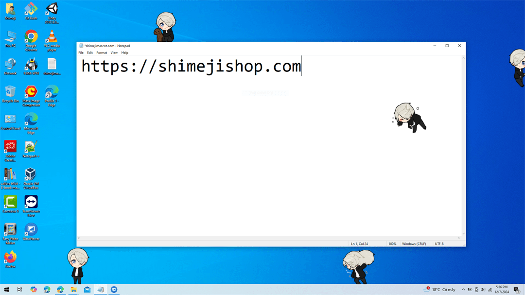 Viktor Nikiforov Shimeji on Desktop