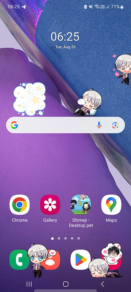 Viktor Shimeji on Mobile