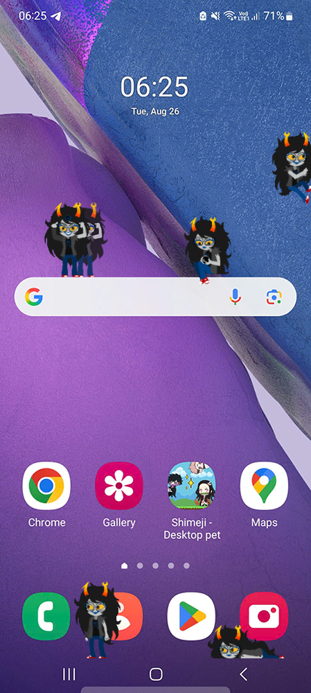 Vriska Shimeji on Mobile