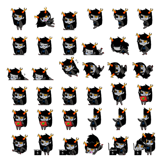 Vriska Shimeji Sprite Preview