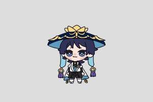 Wanderer Shimeji featured image – free desktop pet from Genshin Impact