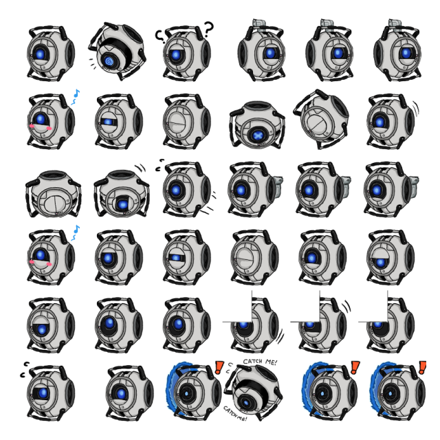Wheatley Shimeji Sprite Preview