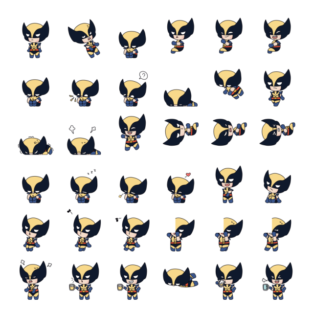 Wolverine Shimeji Sprite Preview