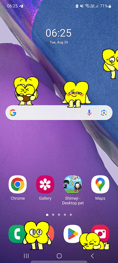 X Shimeji on Mobile