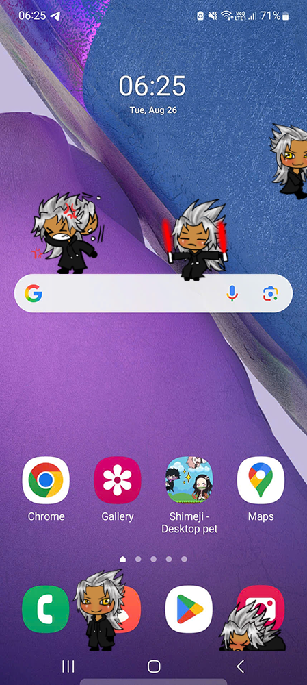 Xemnas Shimeji on Mobile