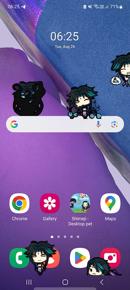 Xiao Shimeji on Mobile