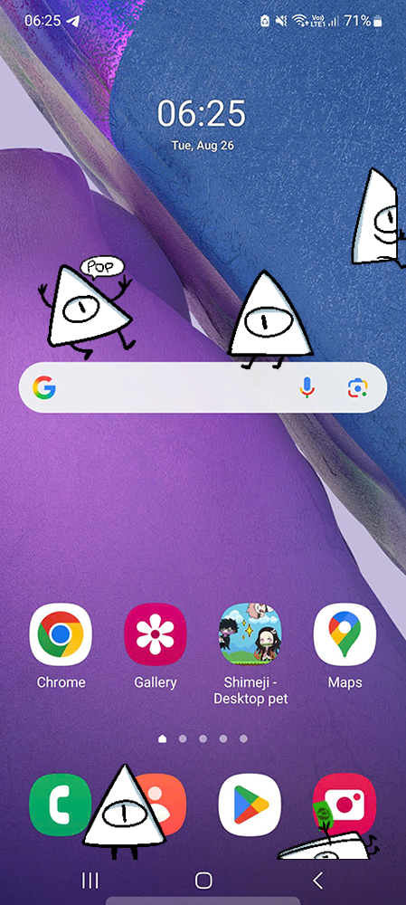 Y.V Shimeji on Mobile