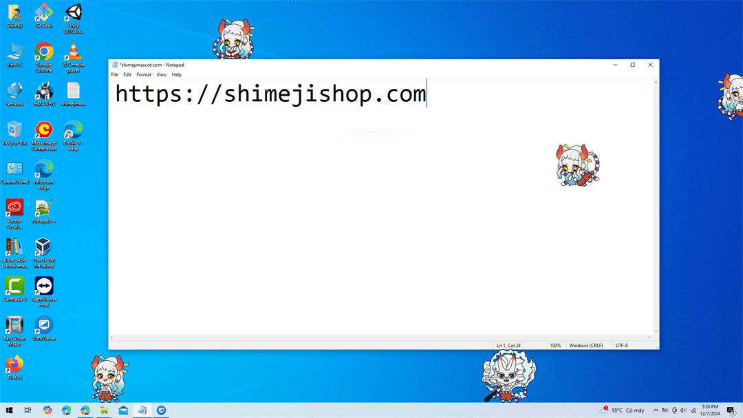 Yamato Shimeji on Desktop