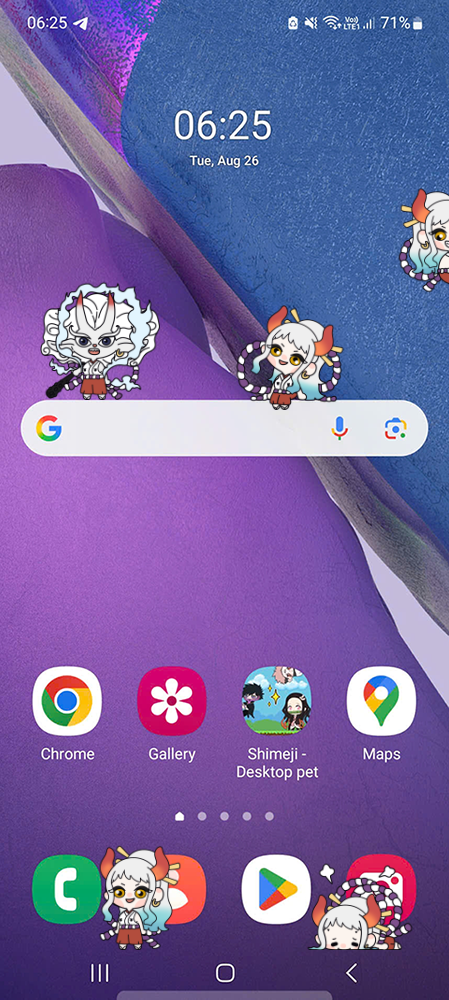 Yamato Shimeji on Mobile