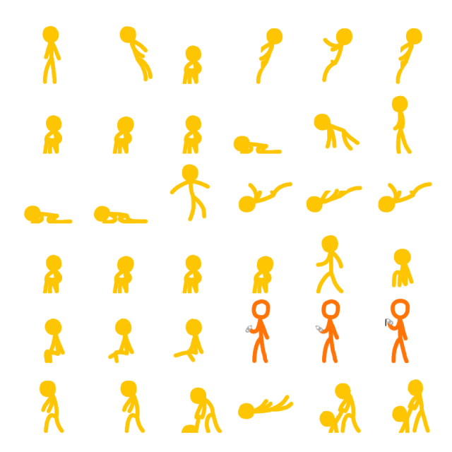 Yellow Shimeji Sprite Preview