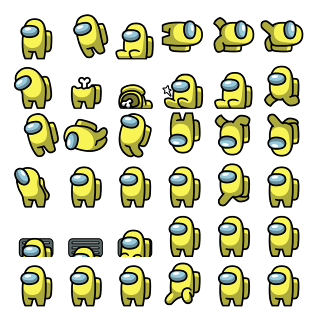 Yellow Shimeji Sprite Preview