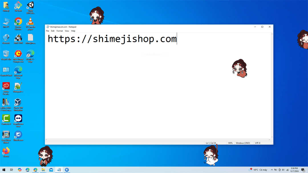 Yoriichi Tsugikuni Shimeji on Desktop