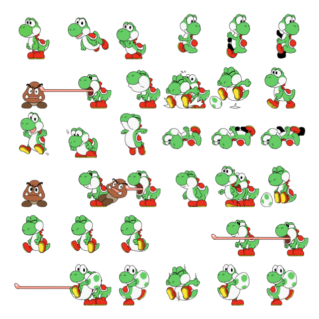 Yoshi Shimeji Sprite Preview
