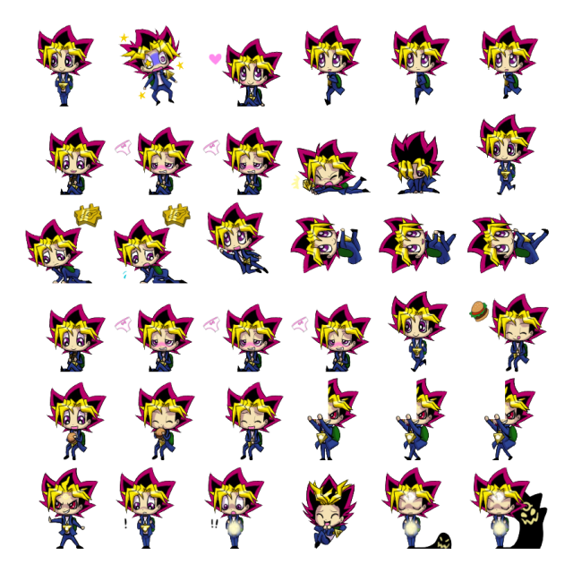 Yugi Shimeji Sprite Preview