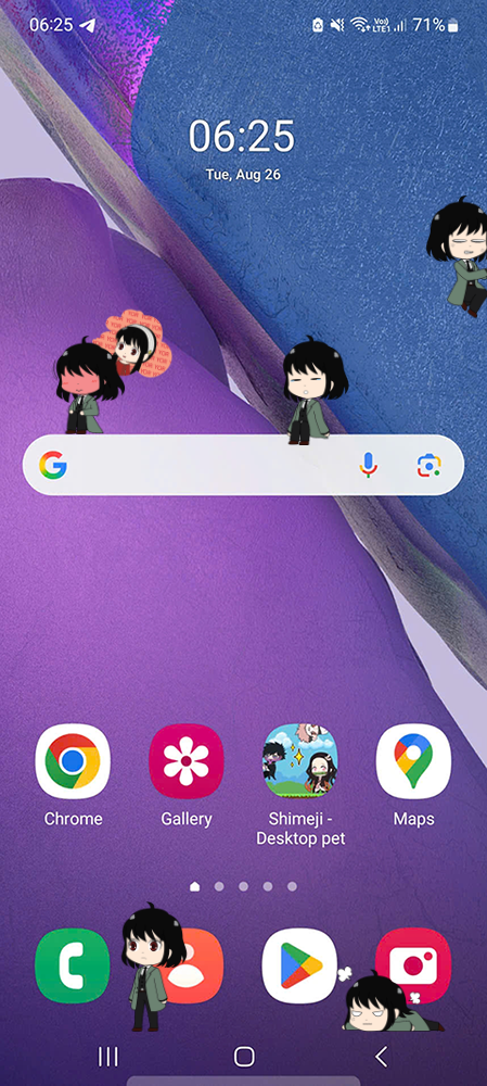 Yuri Briar Shimeji on Mobile