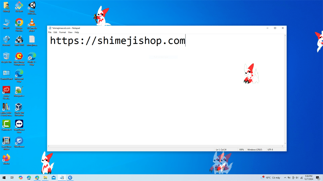 Zangoose Shimeji on Desktop
