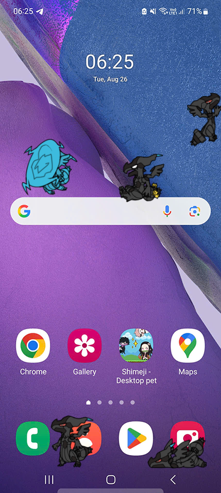 Zekrom Shimeji on Mobile
