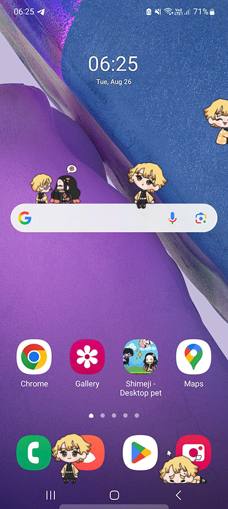 Zenitsu Agatsuma Shimeji on Mobile