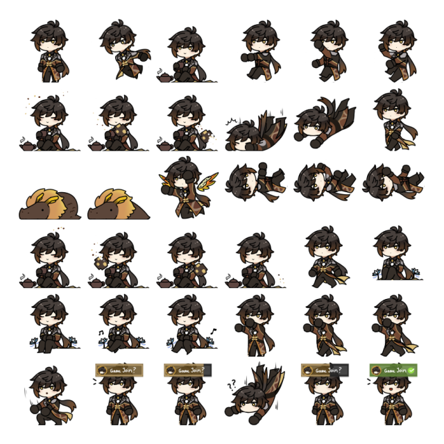 Zhongli Shimeji Sprite Preview