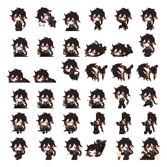 Zhongli Shimeji Sprite Preview