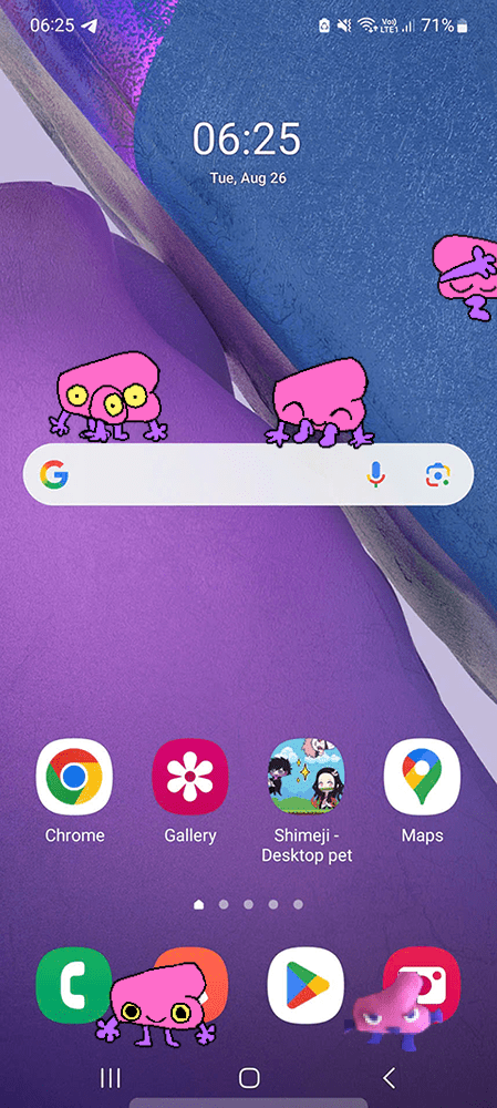 Beef Shimeji on Mobile