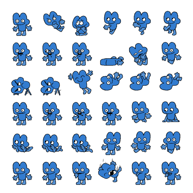 Four Shimeji Sprite Preview