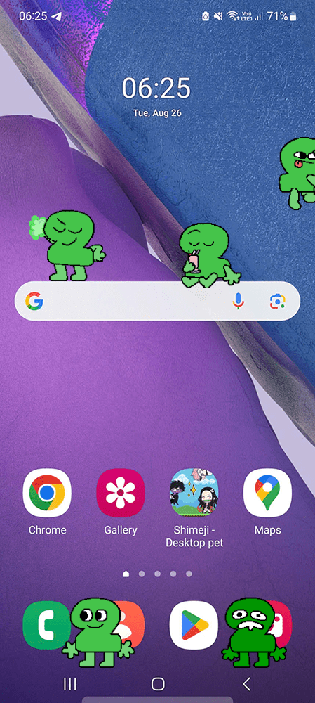 Two Shimeji on Mobile