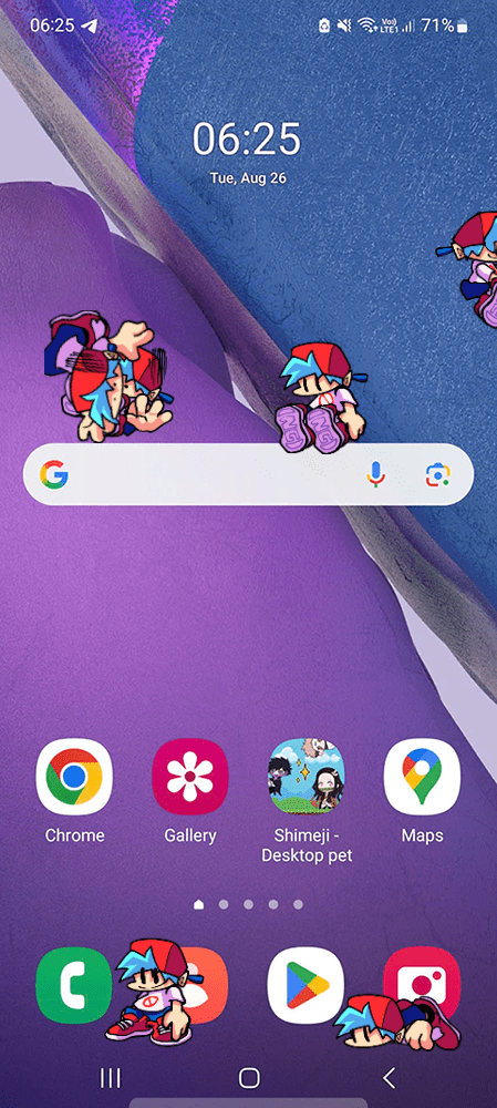 Boyfriend Shimeji on Mobile