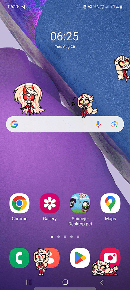 Charlie Morningstar Shimeji on Mobile