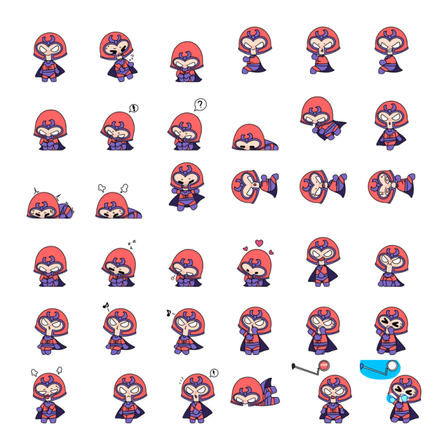 Magneto Shimeji Sprite Preview
