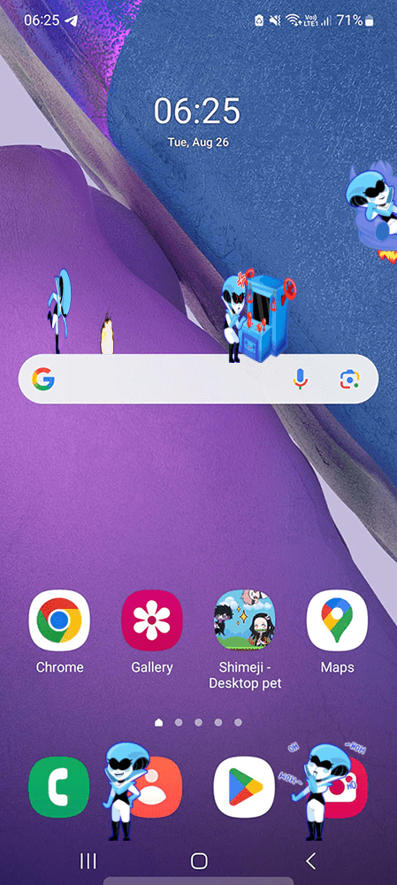 Queen Shimeji on Mobile