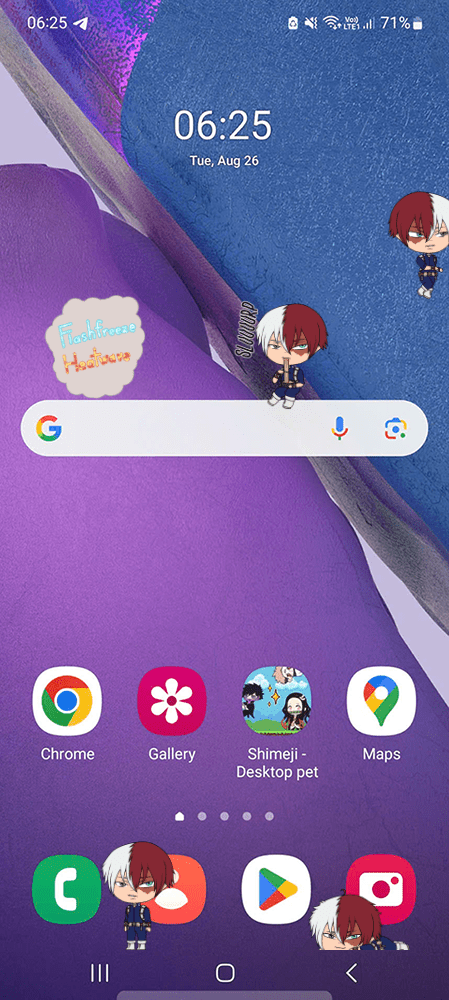 Shoto Todoroki Shimeji on Mobile