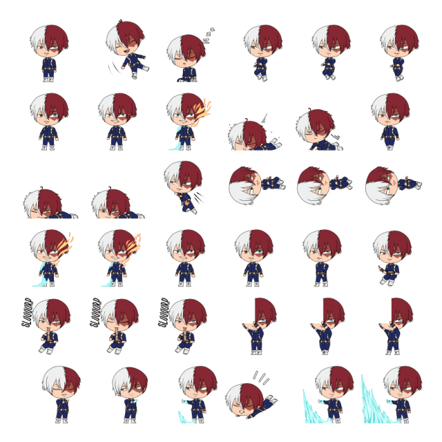 Shoto Todoroki Shimeji Sprite Preview