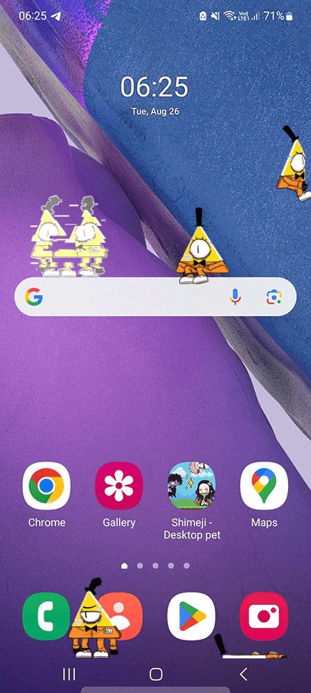 Bill Cipher Shimeji on Mobile