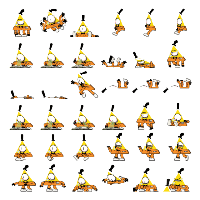 Bill Cipher Shimeji Sprite Preview