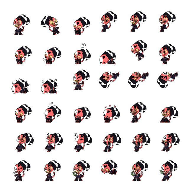 Blitzo Buckzo Shimeji Sprite Preview