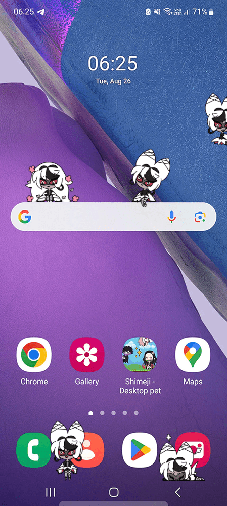 Carmilla Carmine Shimeji on Mobile