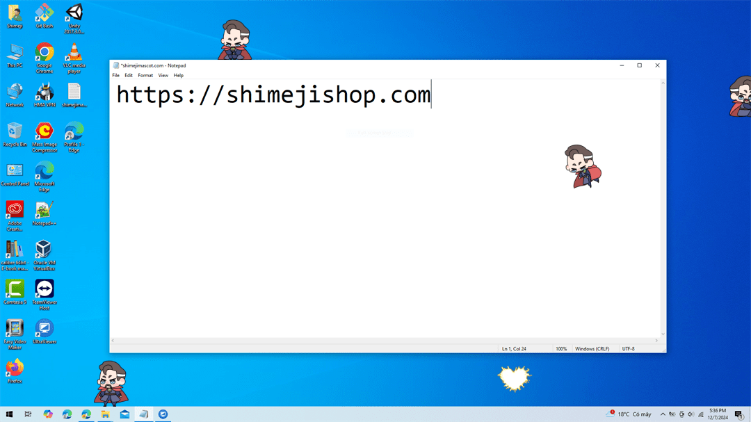 Doctor Strange Shimeji on Desktop