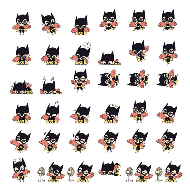 Batgirl Shimeji Sprite Preview