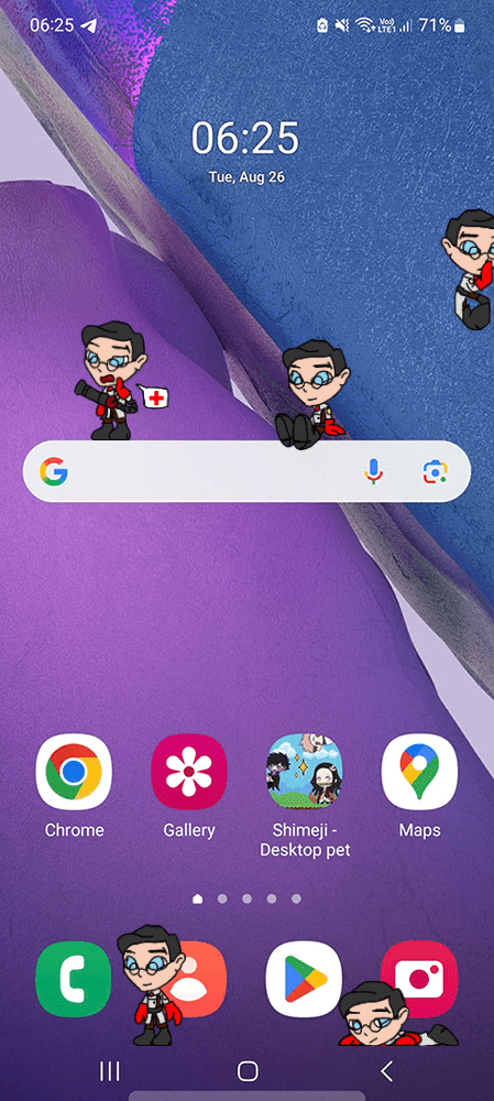 Medic Shimeji on Mobile